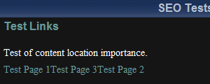 Yahoo content placement test links