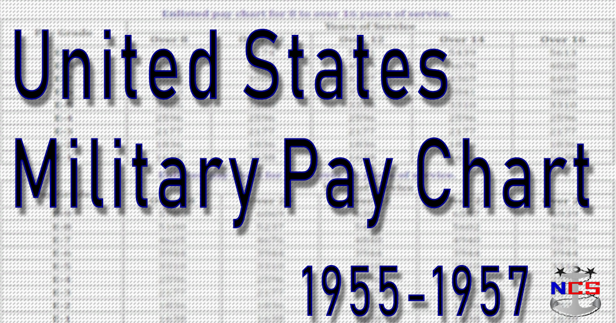 Military Pay Chart 1955