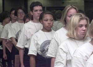 Females in-processing at Navy boot-camp